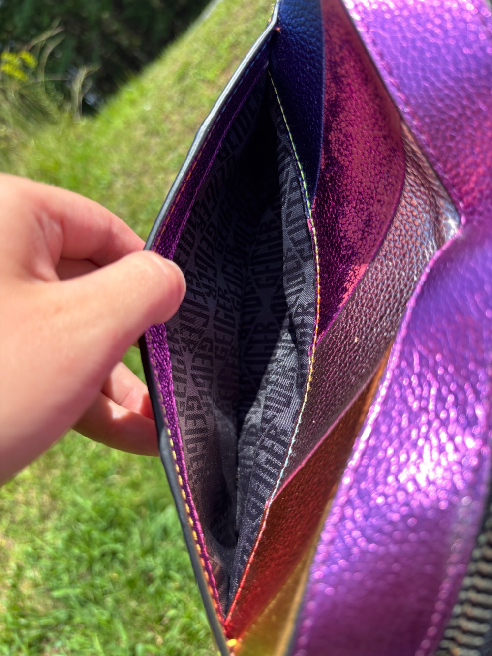Kurt Geiger Rainbow Leather Crossbody Bag - Picture 7 of 17